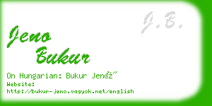 jeno bukur business card